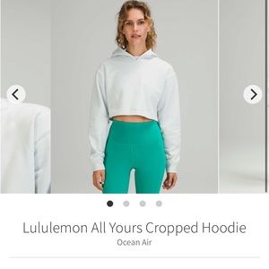Lululemon All yours cropped sweatshirt